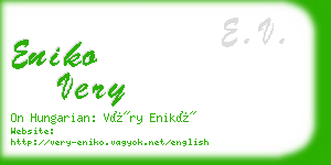 eniko very business card
